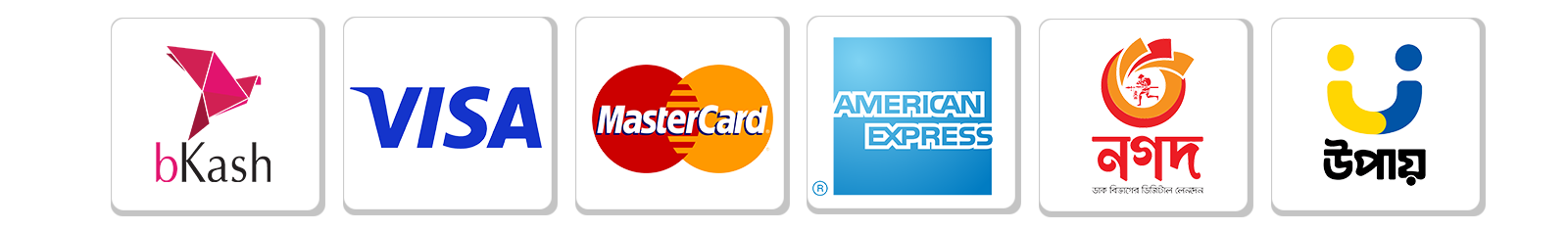 Accepted payment methods